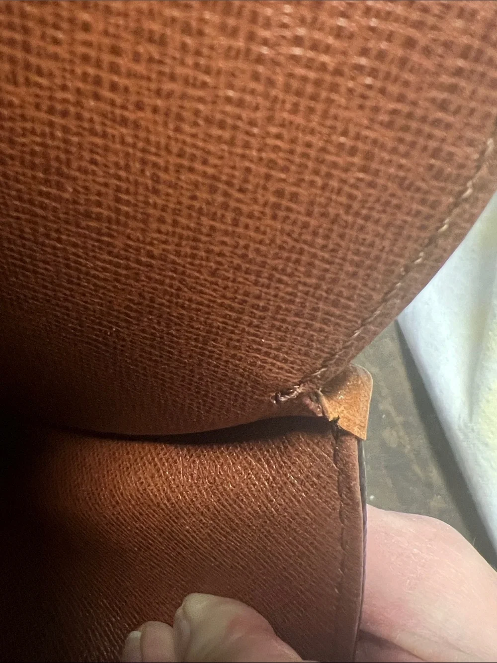 Louis Vuitton Monogram Shoulder Bag in Brown and Tan Leather